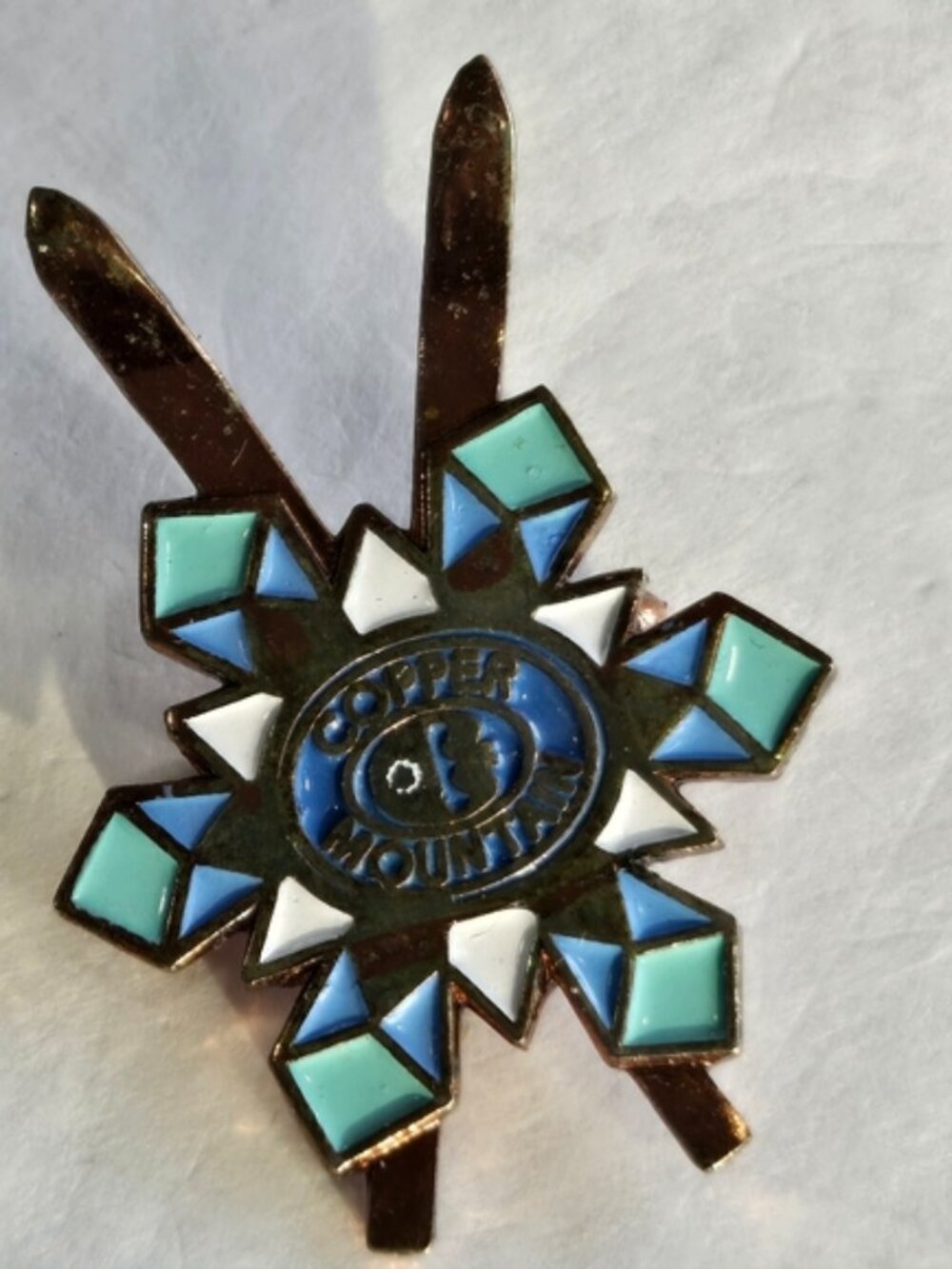 80's Cooper Mountain Lapel Pin Ski Resort Colorado Souvenir Pinback Costume Vtg